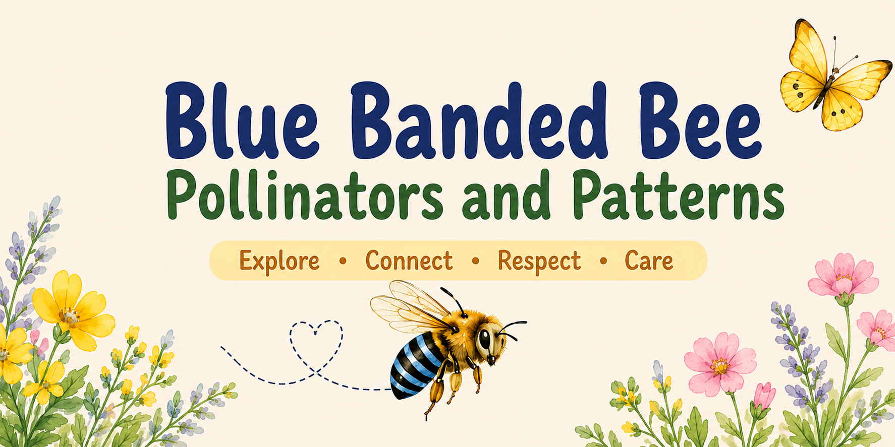 Blue Banded Bee Pollinators & Patterns